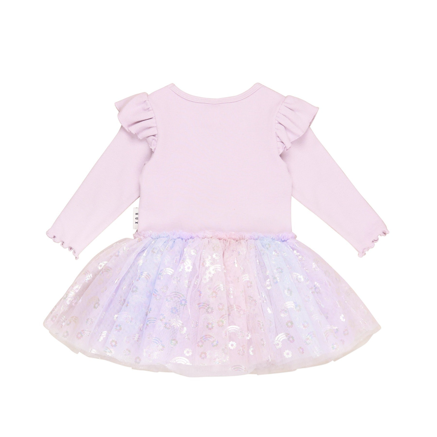 Rainbow Rib Ballet Onesie - Bright Orchid
