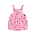 Pink Fruit Emoji Short Overalls