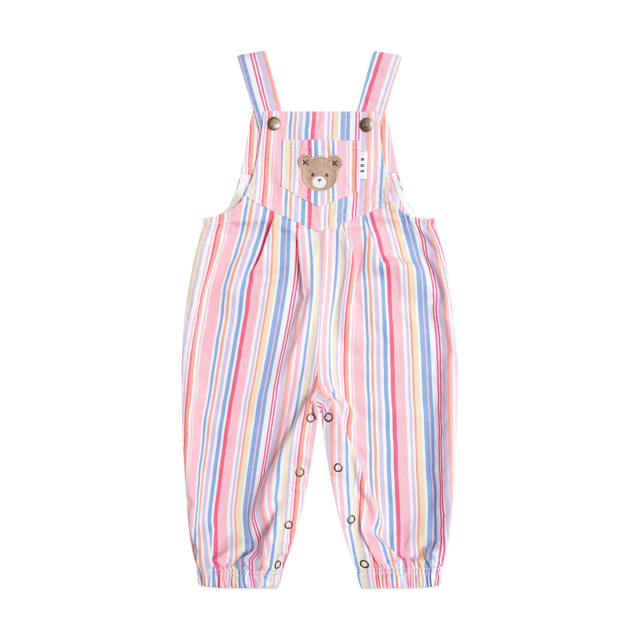 Huxbaby Pastel Stripe Overalls