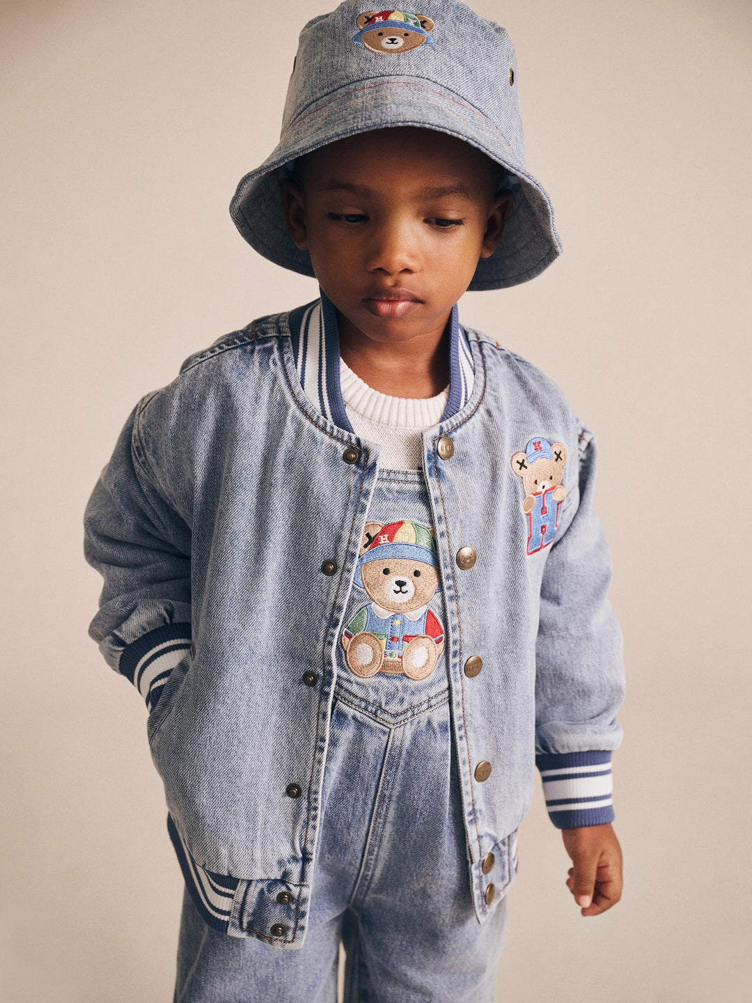 Huxbaby Dreamy Denim Huxbear Overalls