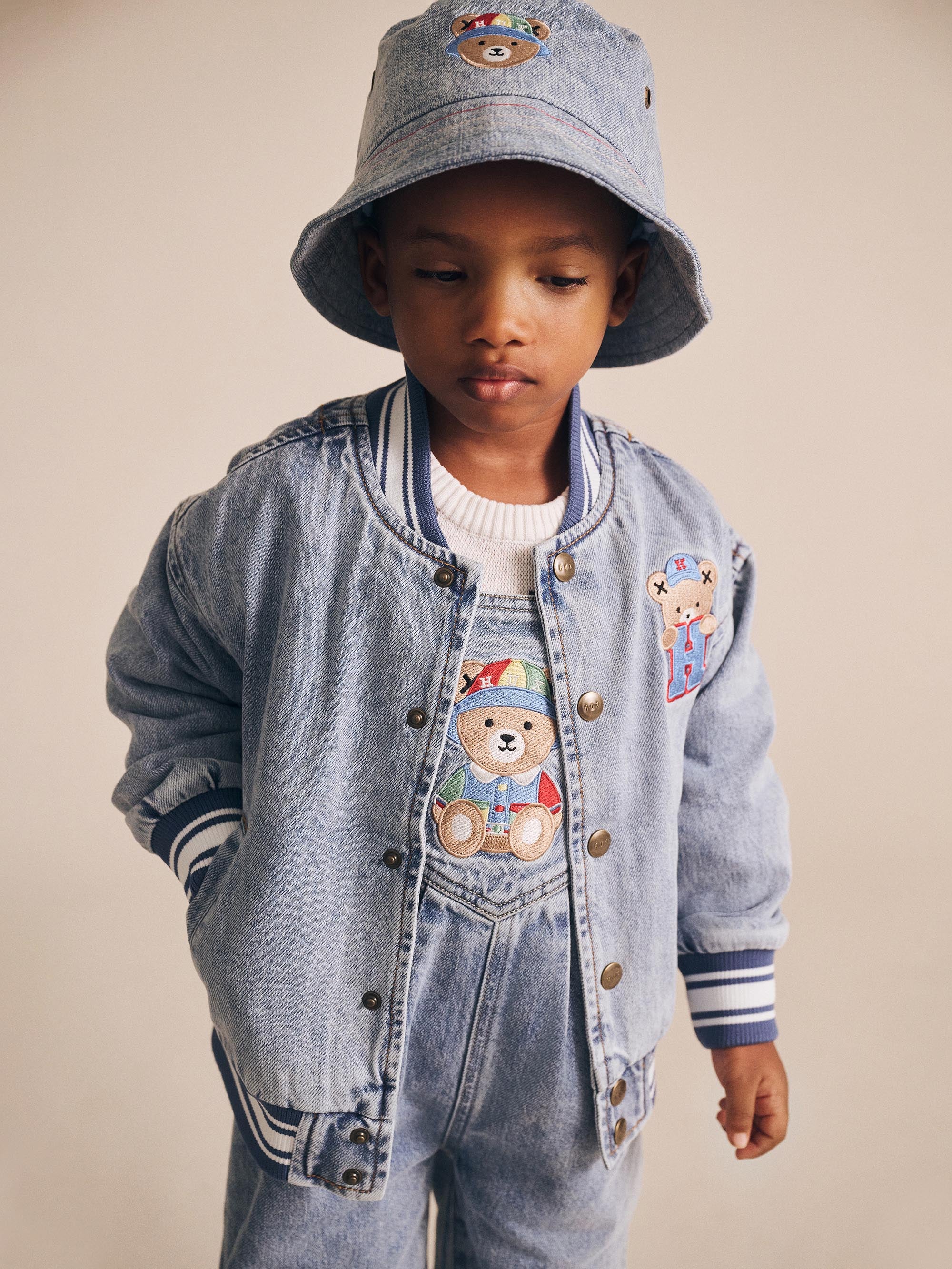 Huxbaby Dreamy Denim Huxbear Overalls