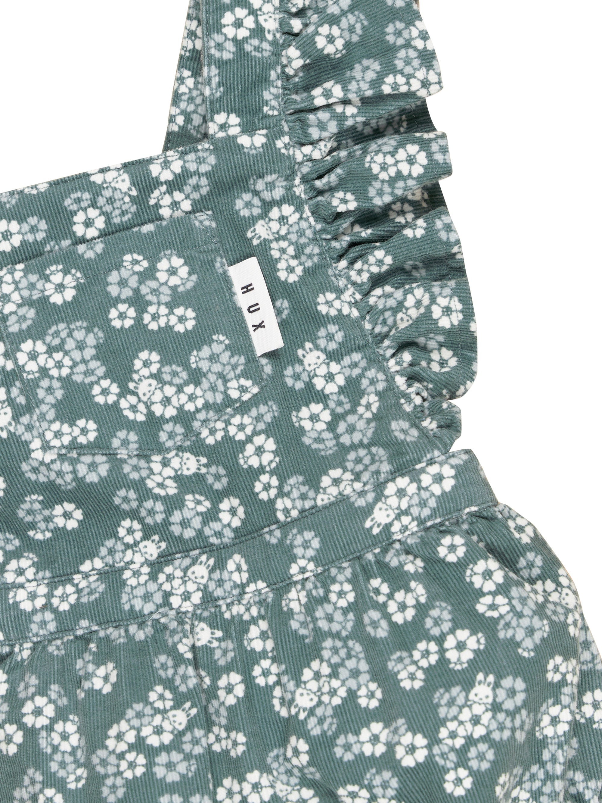 Peek A Boo Bunny Frill Playsuit - Spruce