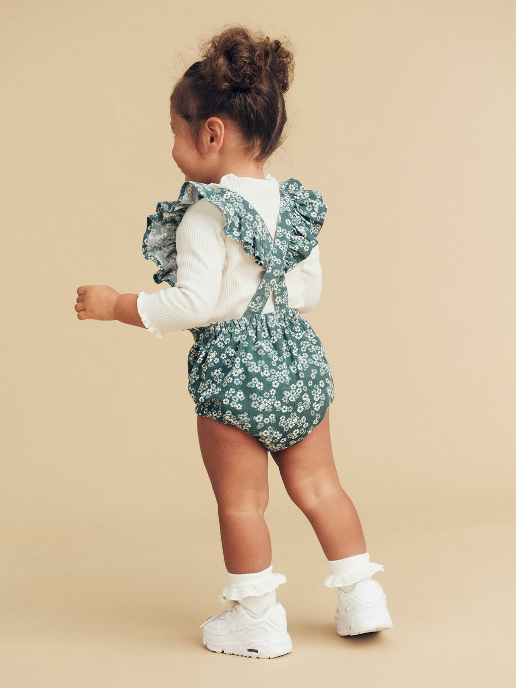 Peek A Boo Bunny Frill Playsuit - Spruce