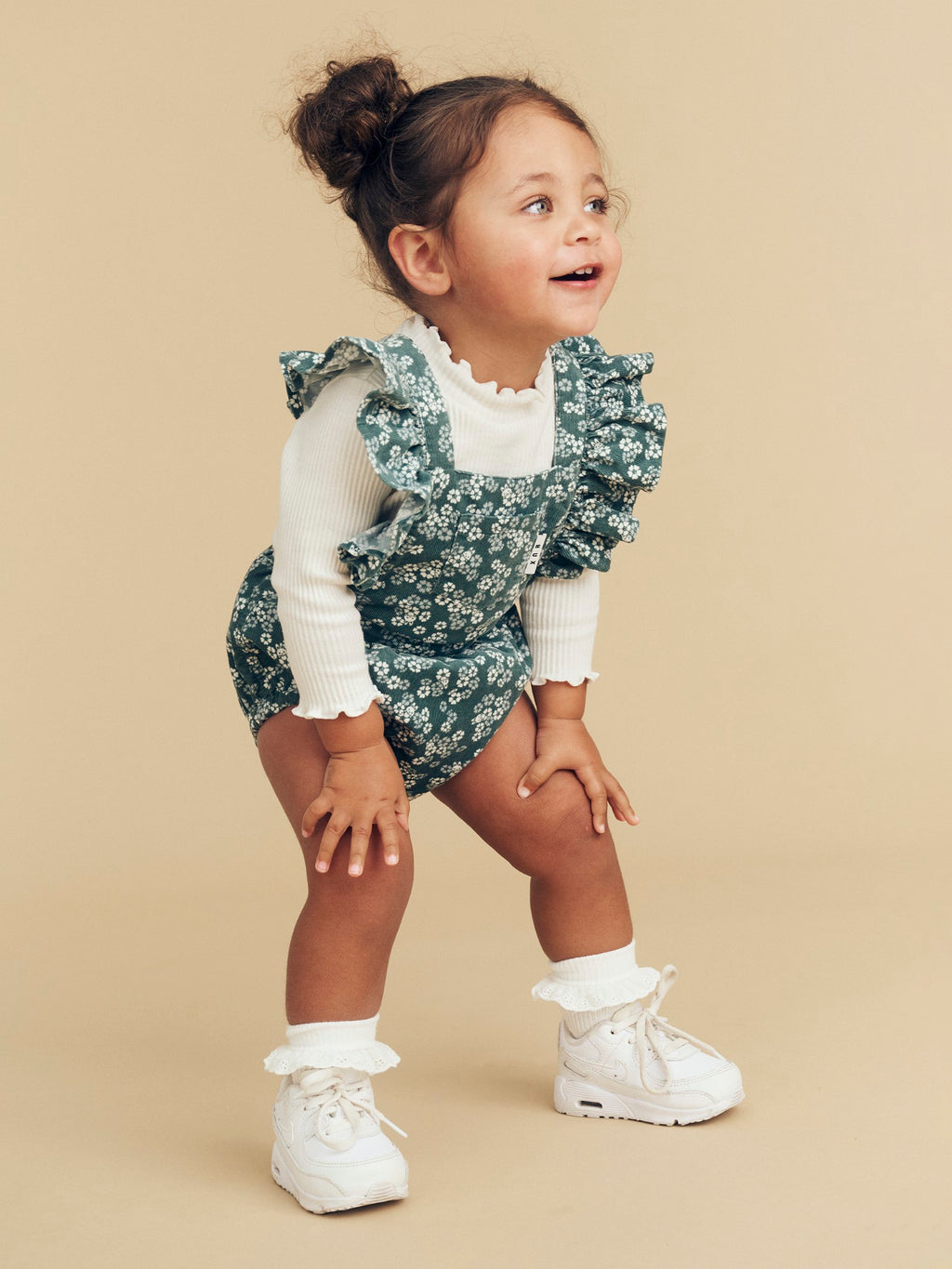 Peek A Boo Bunny Frill Playsuit - Spruce