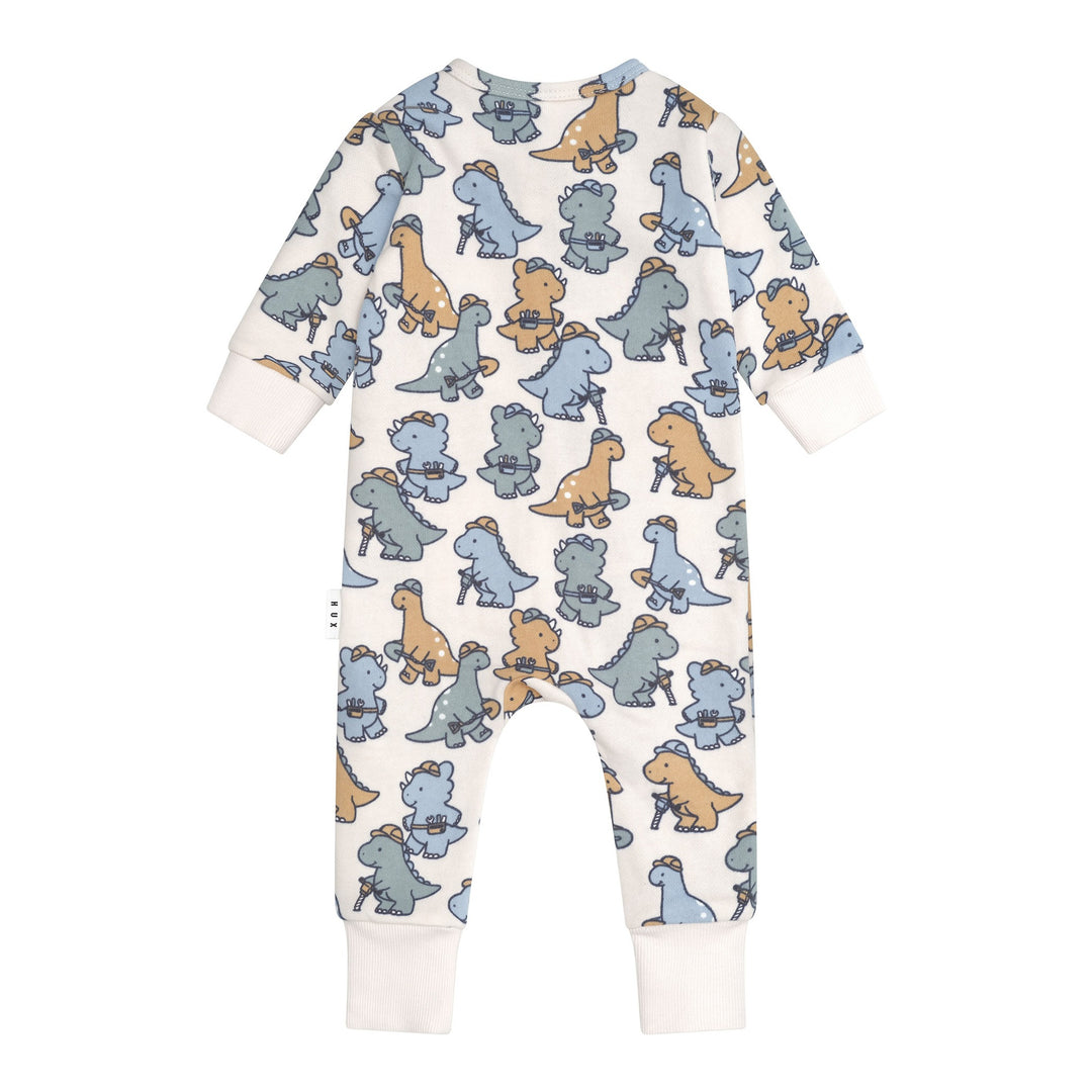 Huxbaby Construction Dinos Romper - Multi