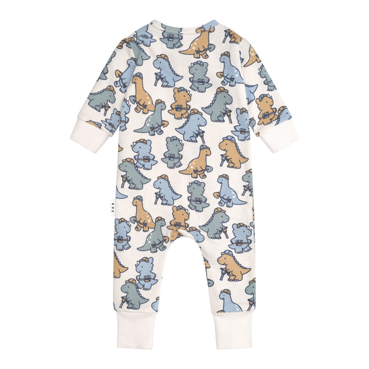 Huxbaby Construction Dinos Romper - Multi