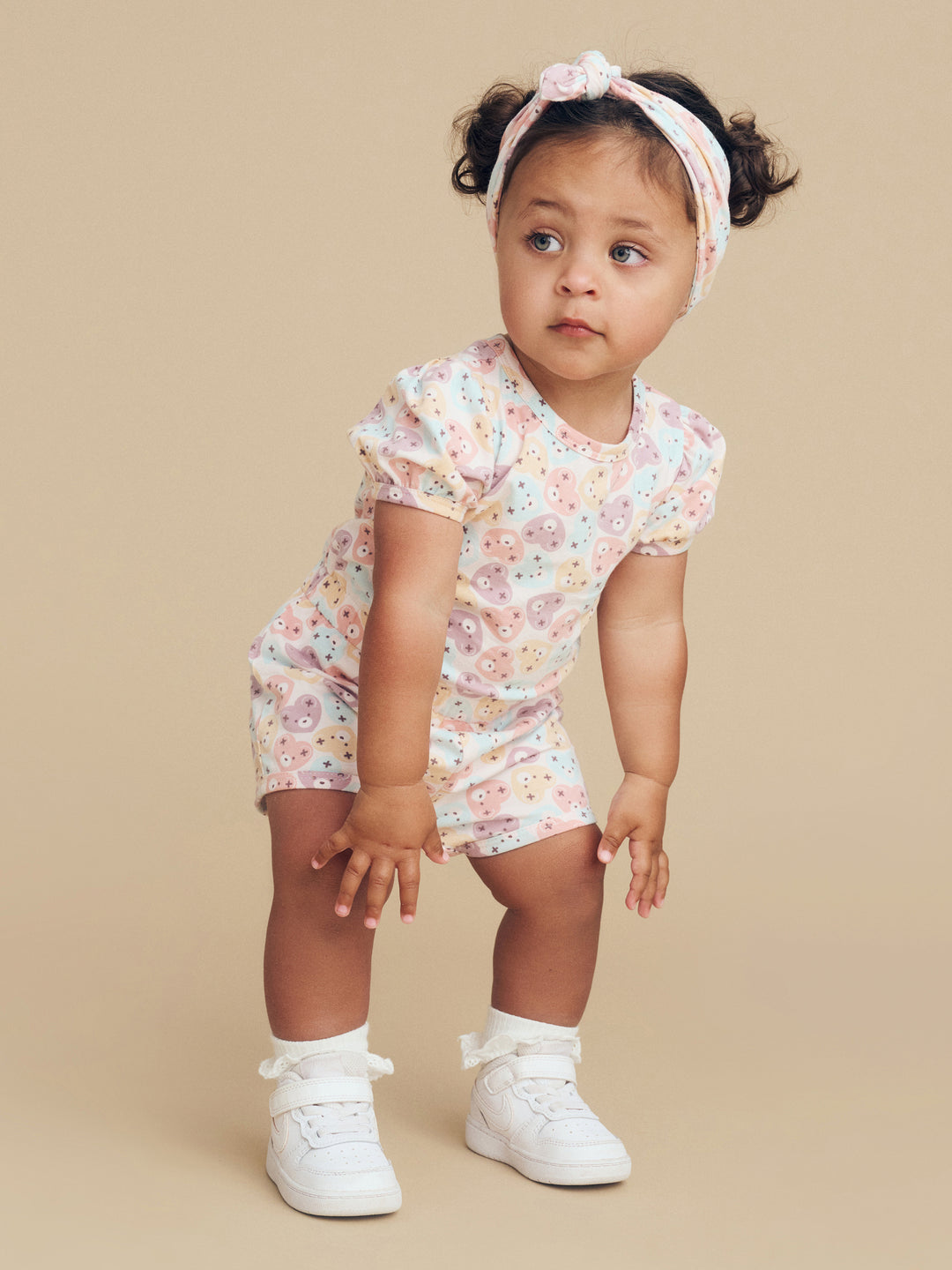 Huxbaby Heart Bear Playsuit