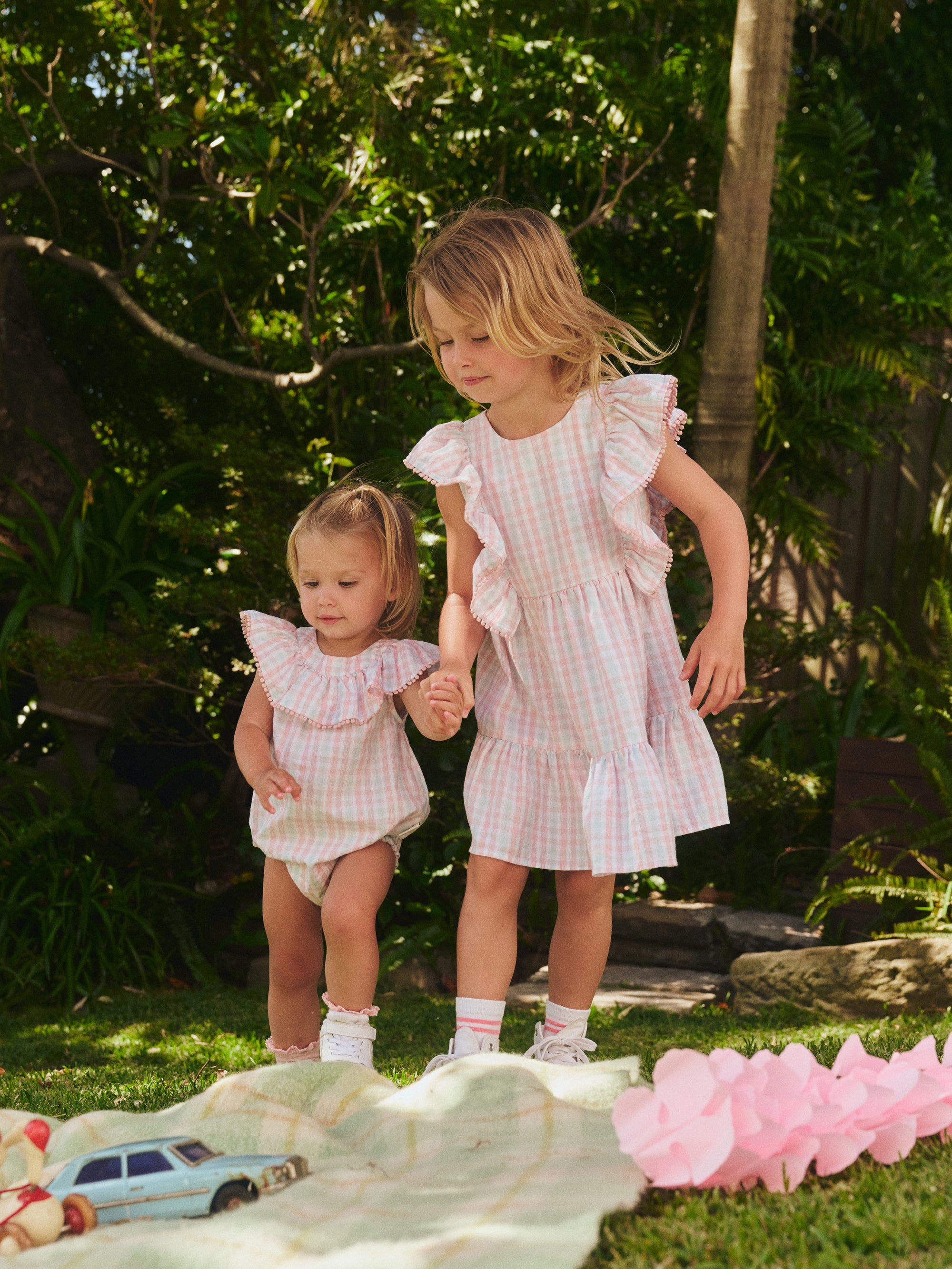 Huxbaby Jewel Check Playsuit
