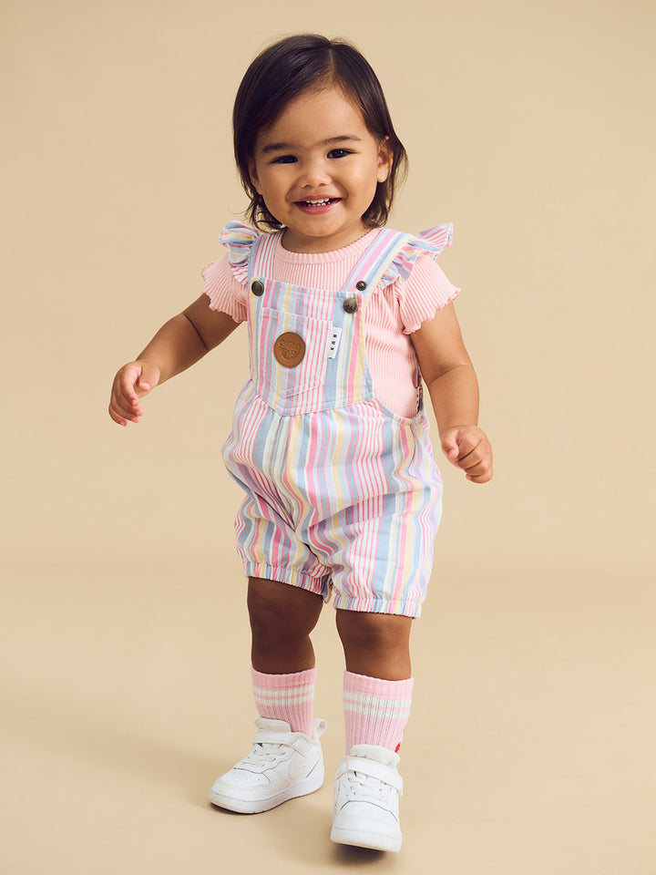 Huxbaby Bubble Onesie - Rainbow Stripe
