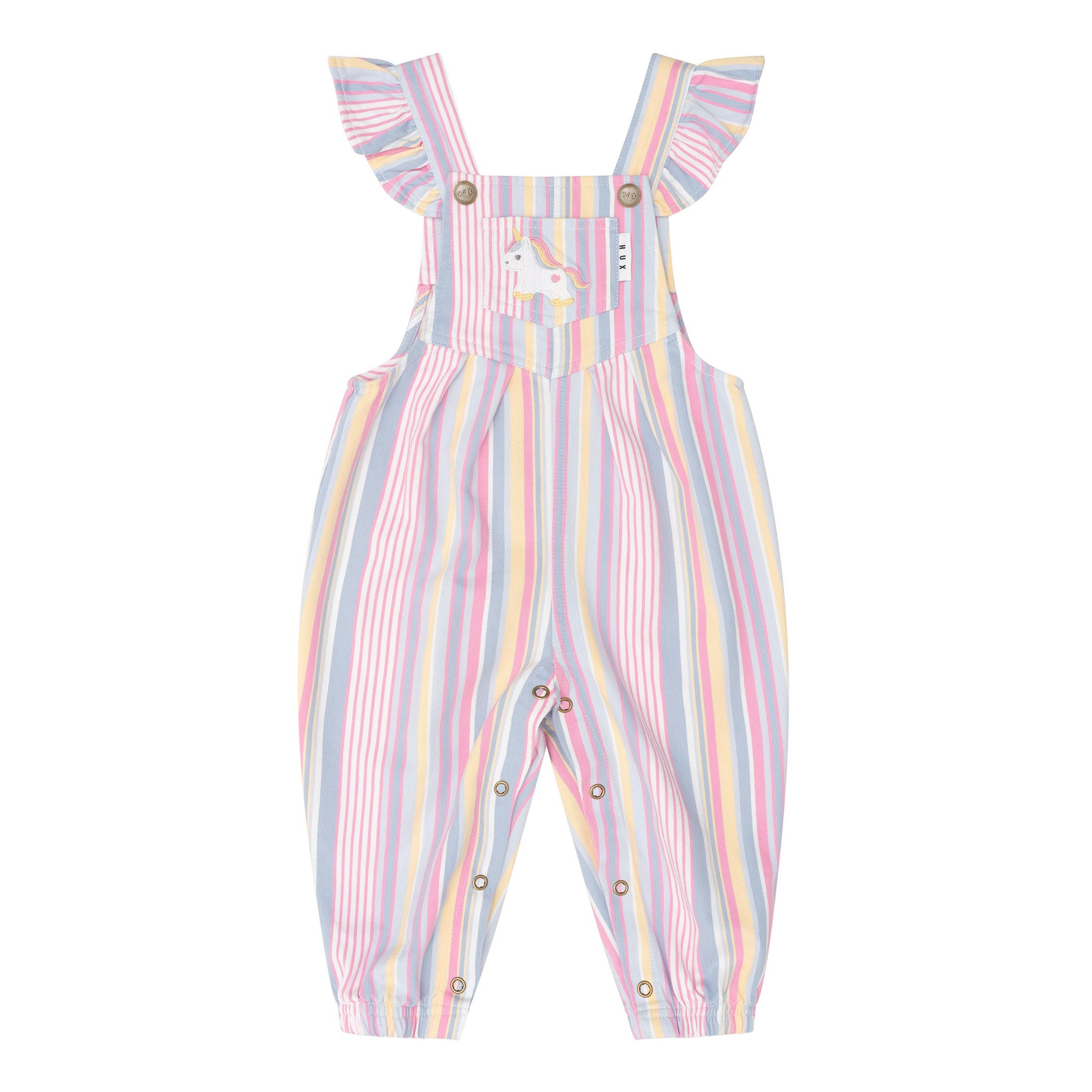 Huxbaby Overall - Rainbow Stripe