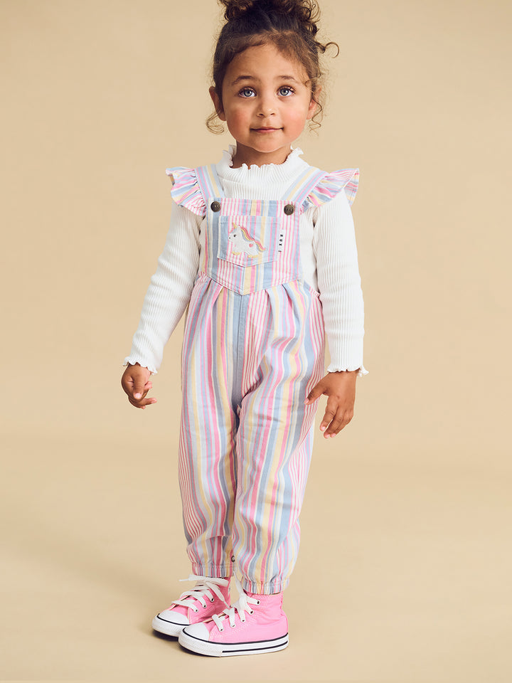 Huxbaby Overall - Rainbow Stripe