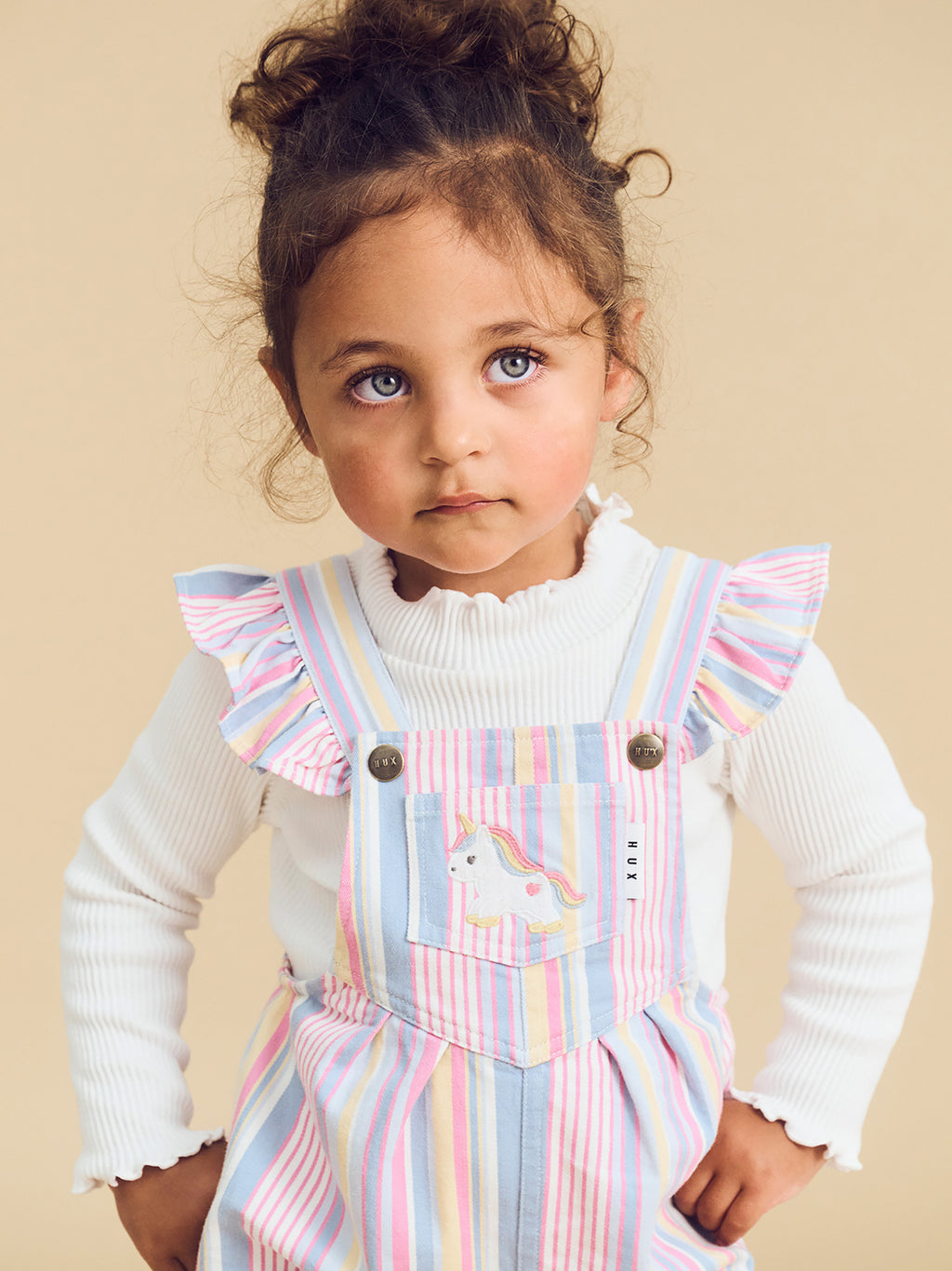 Huxbaby Overall - Rainbow Stripe