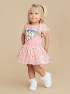 Huxbaby Unicorn Heart Raglan Ballet Onesie