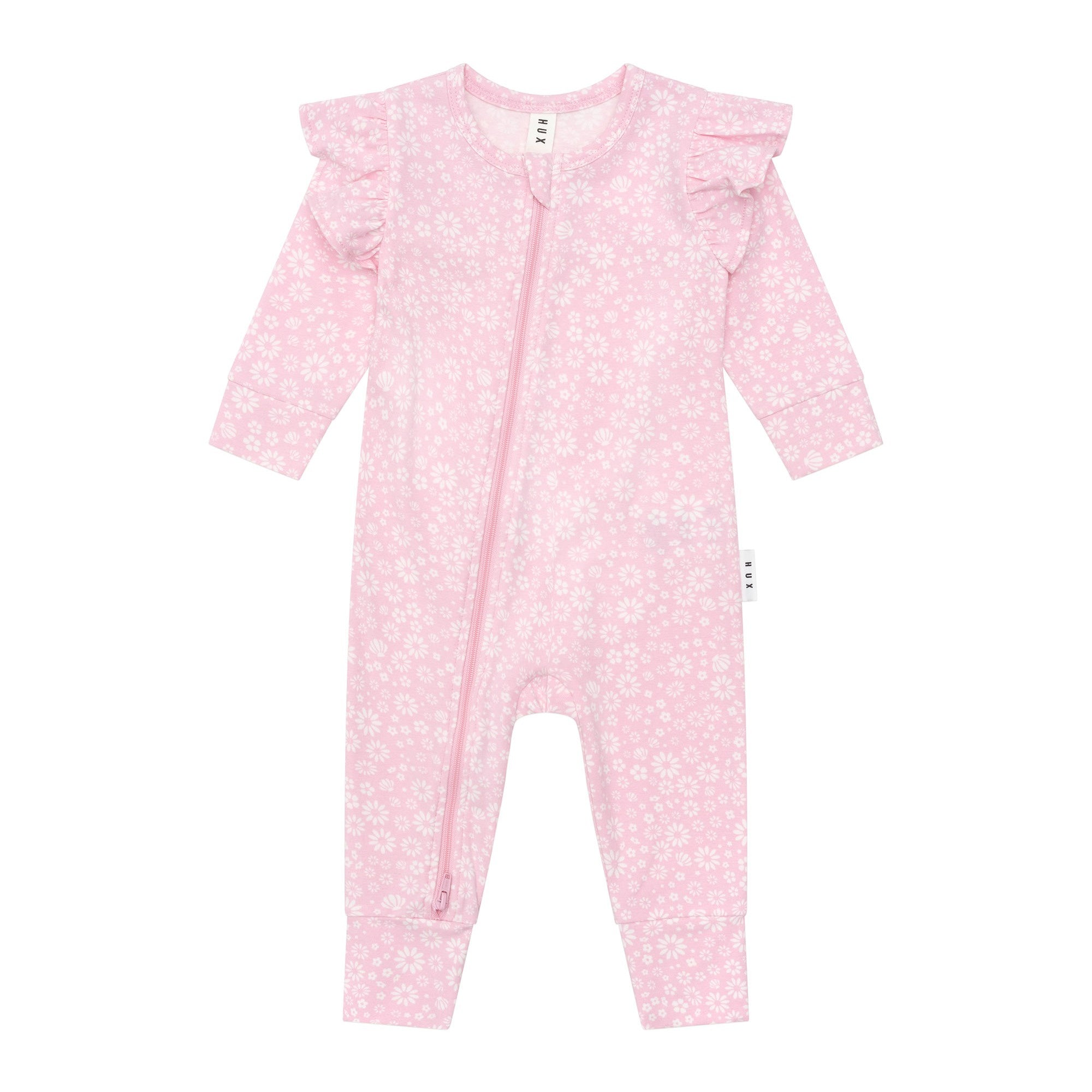 Daisy Seashell Frill Romper - Lilac Mist