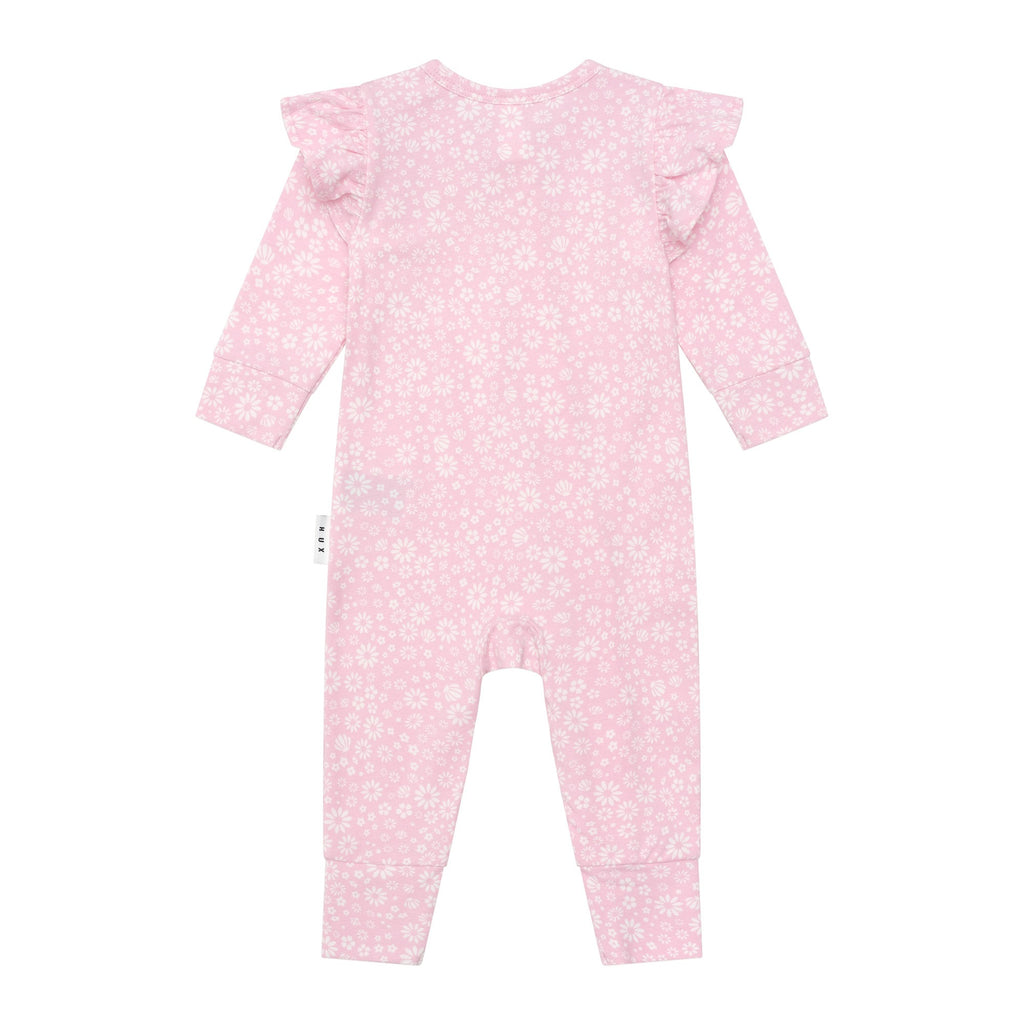 Daisy Seashell Frill Romper - Lilac Mist