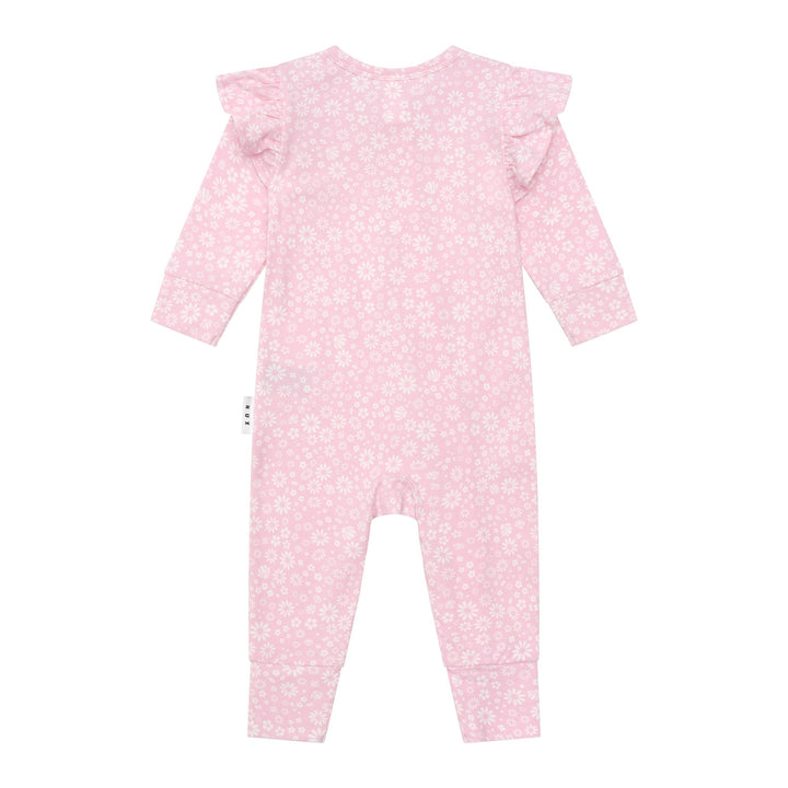 Huxbaby Daisy Seashell Frill Romper - Lilac Mist