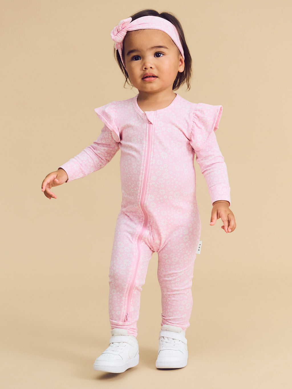 Daisy Seashell Frill Romper - Lilac Mist