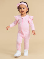 Daisy Seashell Frill Romper - Lilac Mist