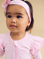 Daisy Seashell Frill Romper - Lilac Mist