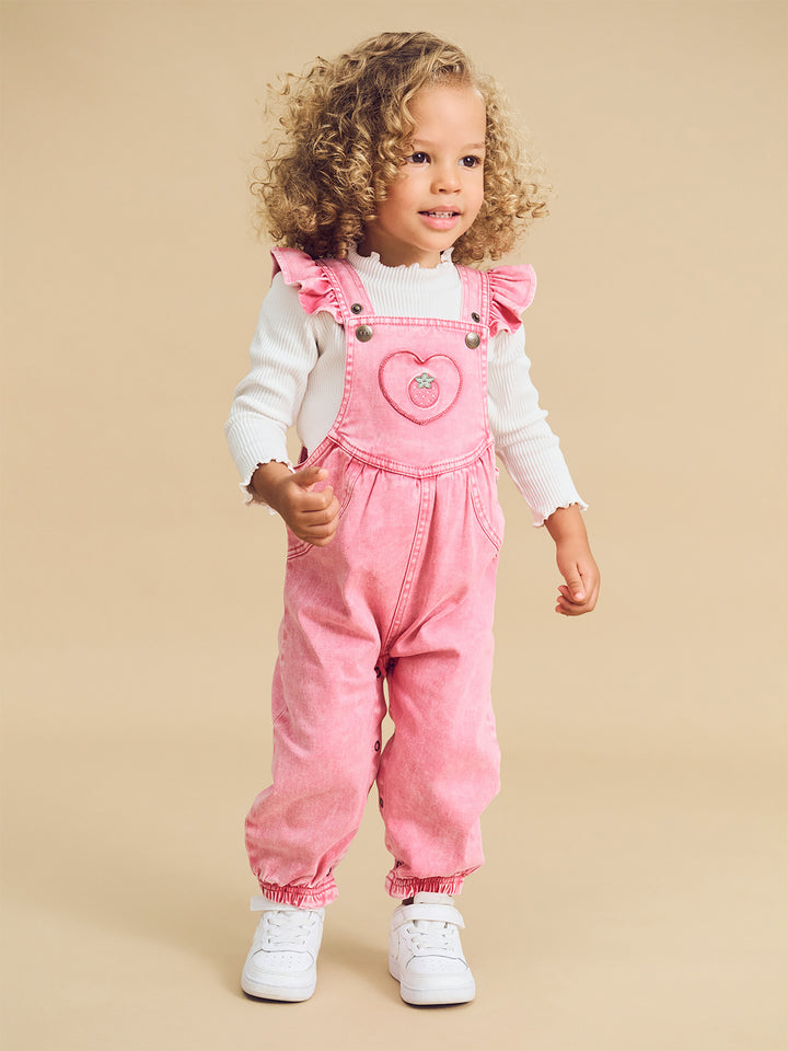 Huxbaby Berry Vintage Overall - Bubblegum