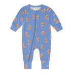 Vintage Blue Bunny Zip Romper