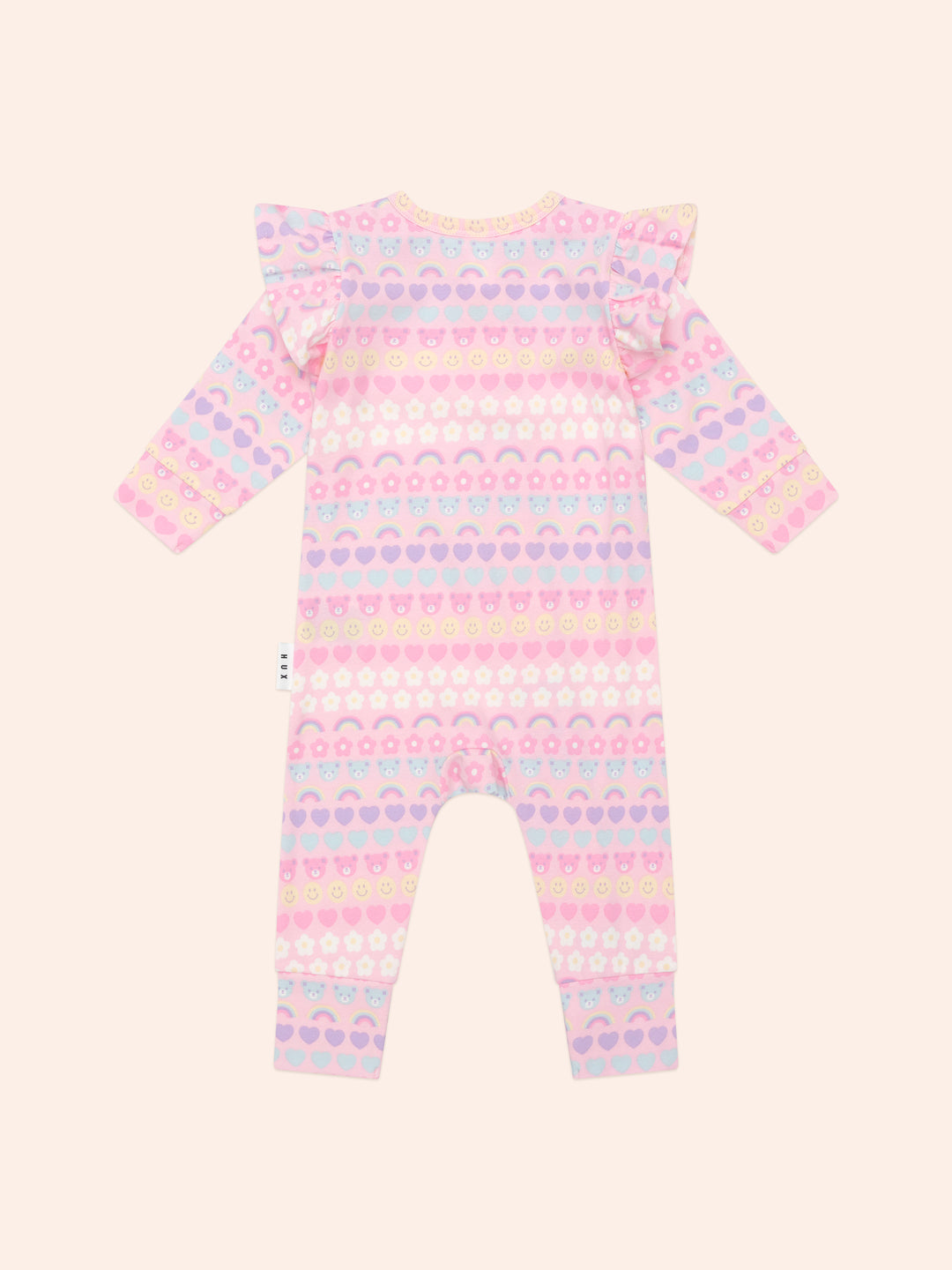 Huxbaby Emoji Rainbow Frill Romper