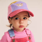 Colour Block Girl Cord Overalls