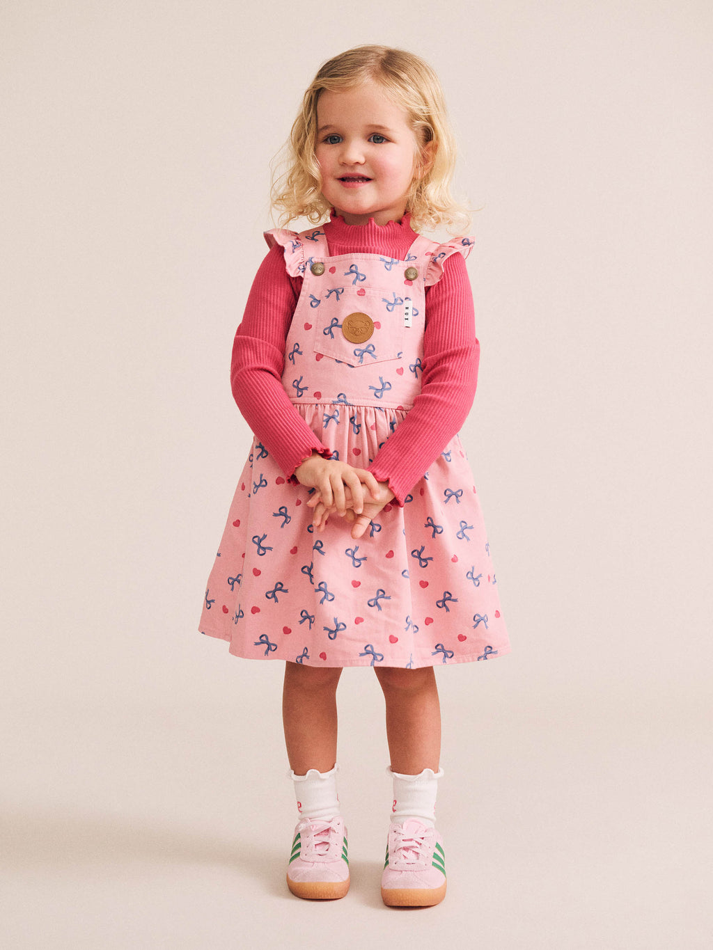 Hearts And Bows Frill Overalls