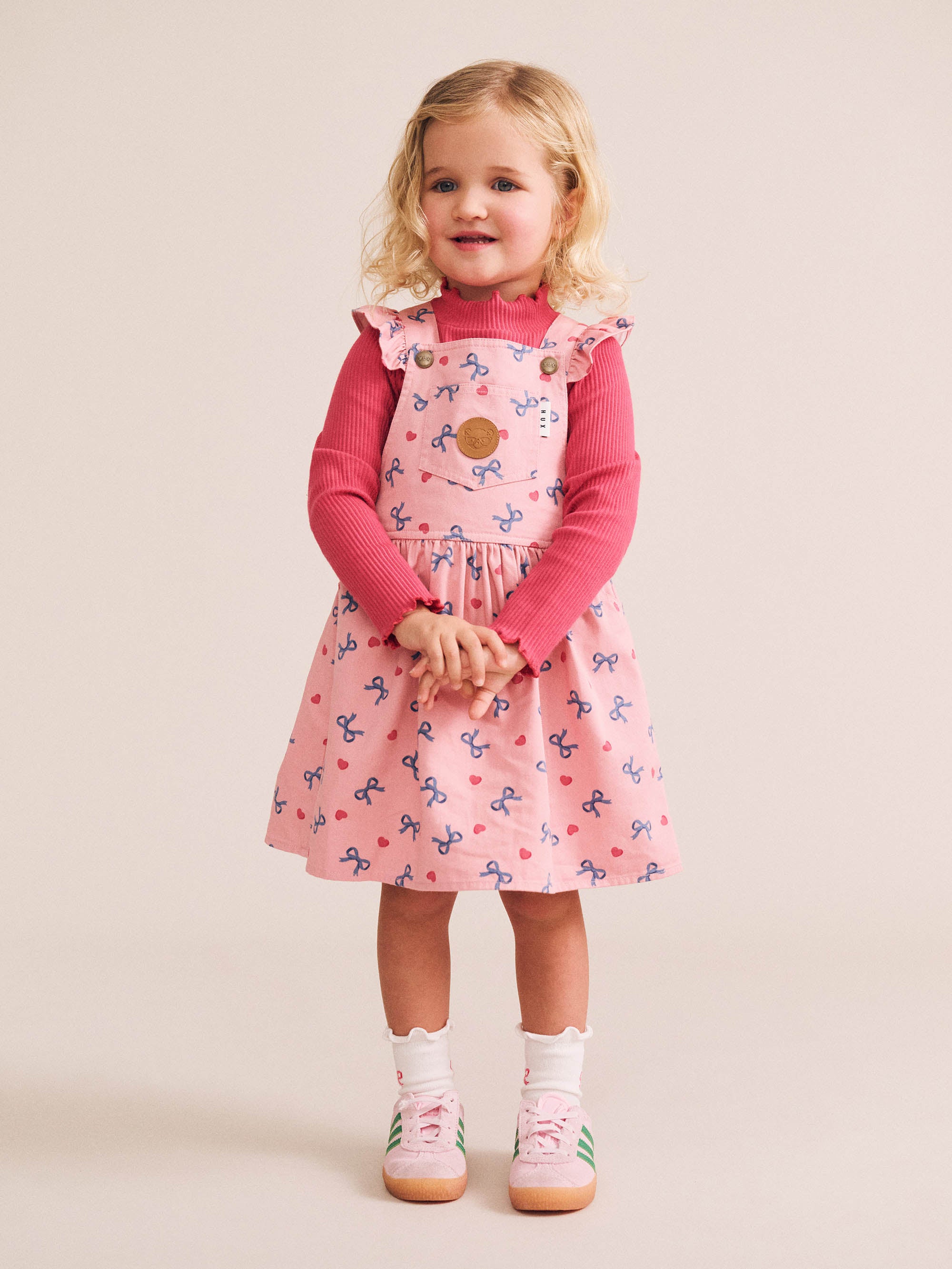 Hearts And Bows Frill Overalls