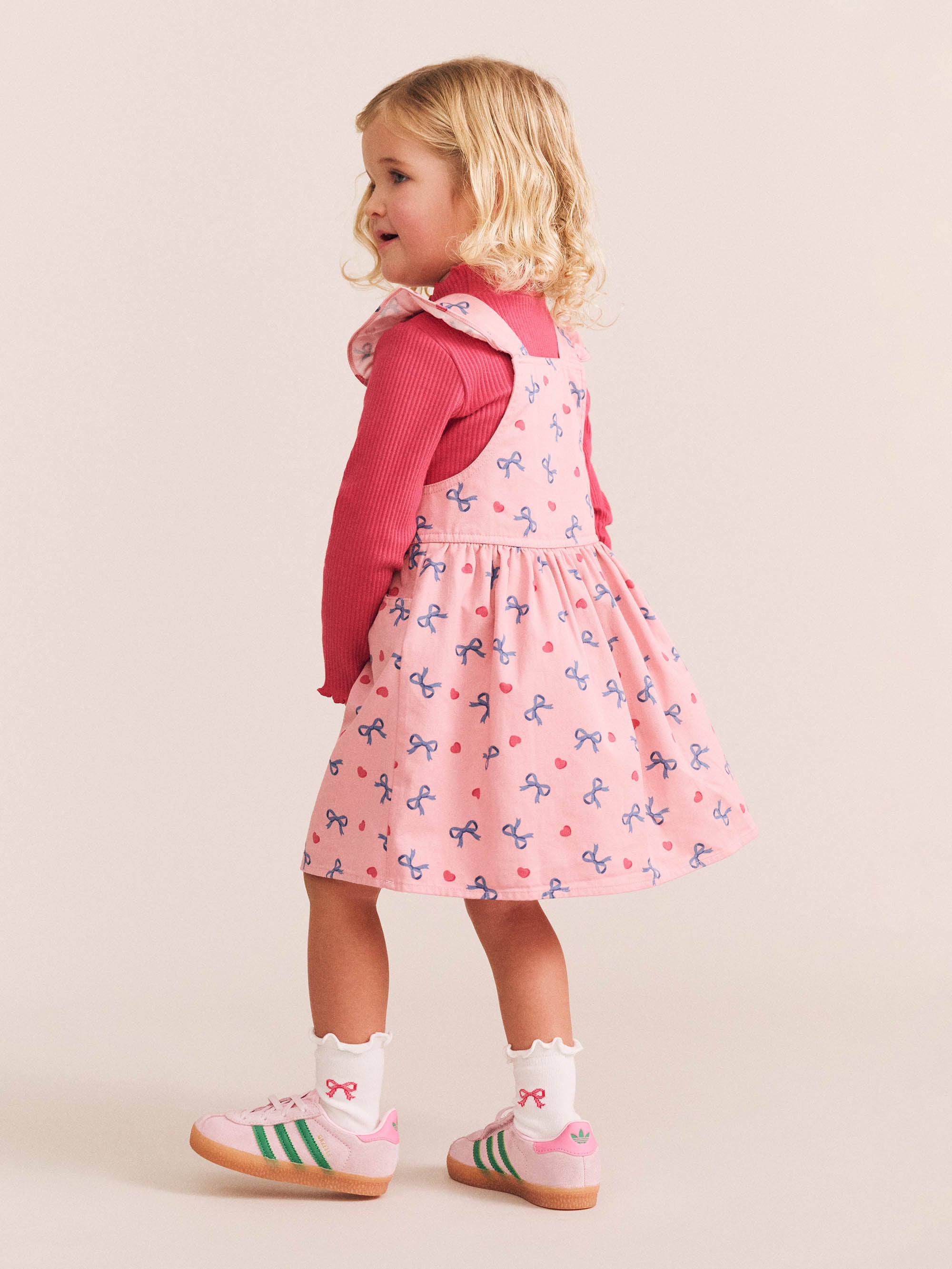 Hearts And Bows Frill Overalls