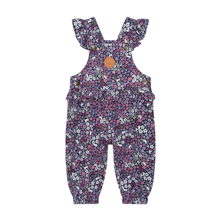 Huxbaby Midnight Flower Garden Frill Overall