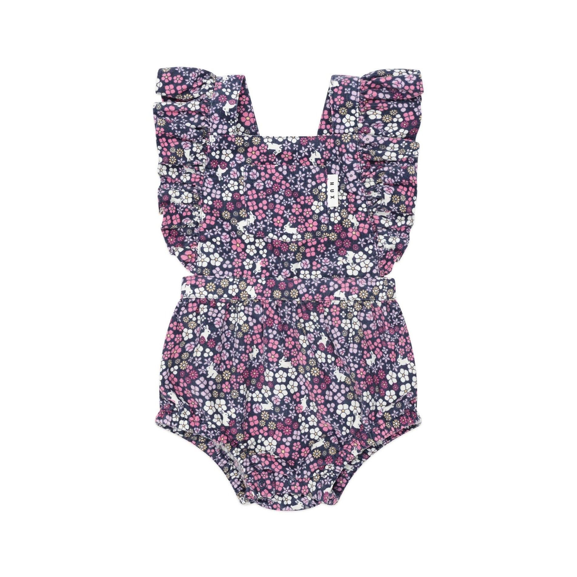 Huxbaby Midnight Flower Garden Frill Playsuit