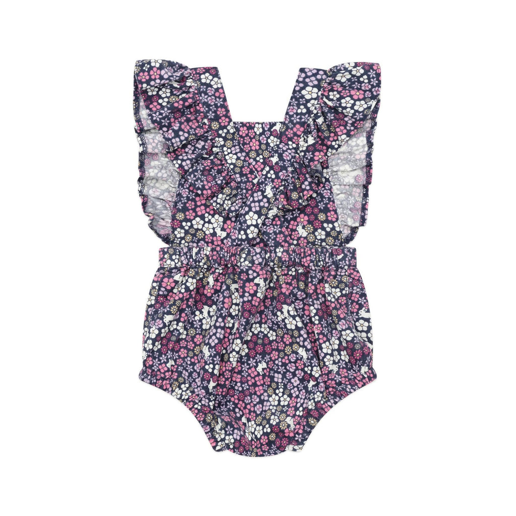 Huxbaby Midnight Flower Garden Frill Playsuit