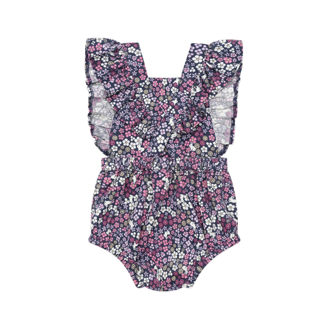 Huxbaby Midnight Flower Garden Frill Playsuit