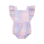 Huxbaby Rainbow Check Frill Playsuit