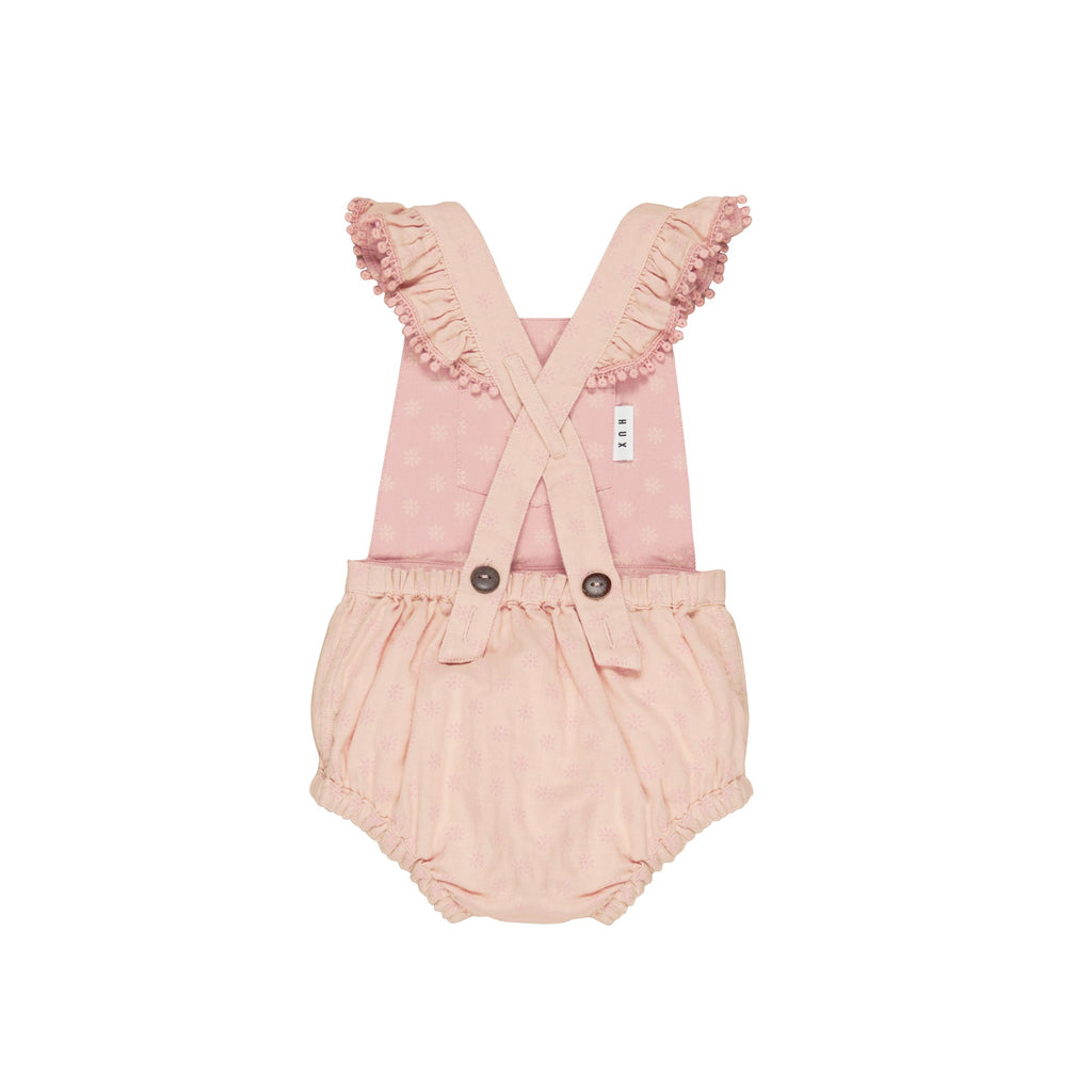 Huxbaby Daisy Reversible Playsuit - Dusty Rose + Sunkiss