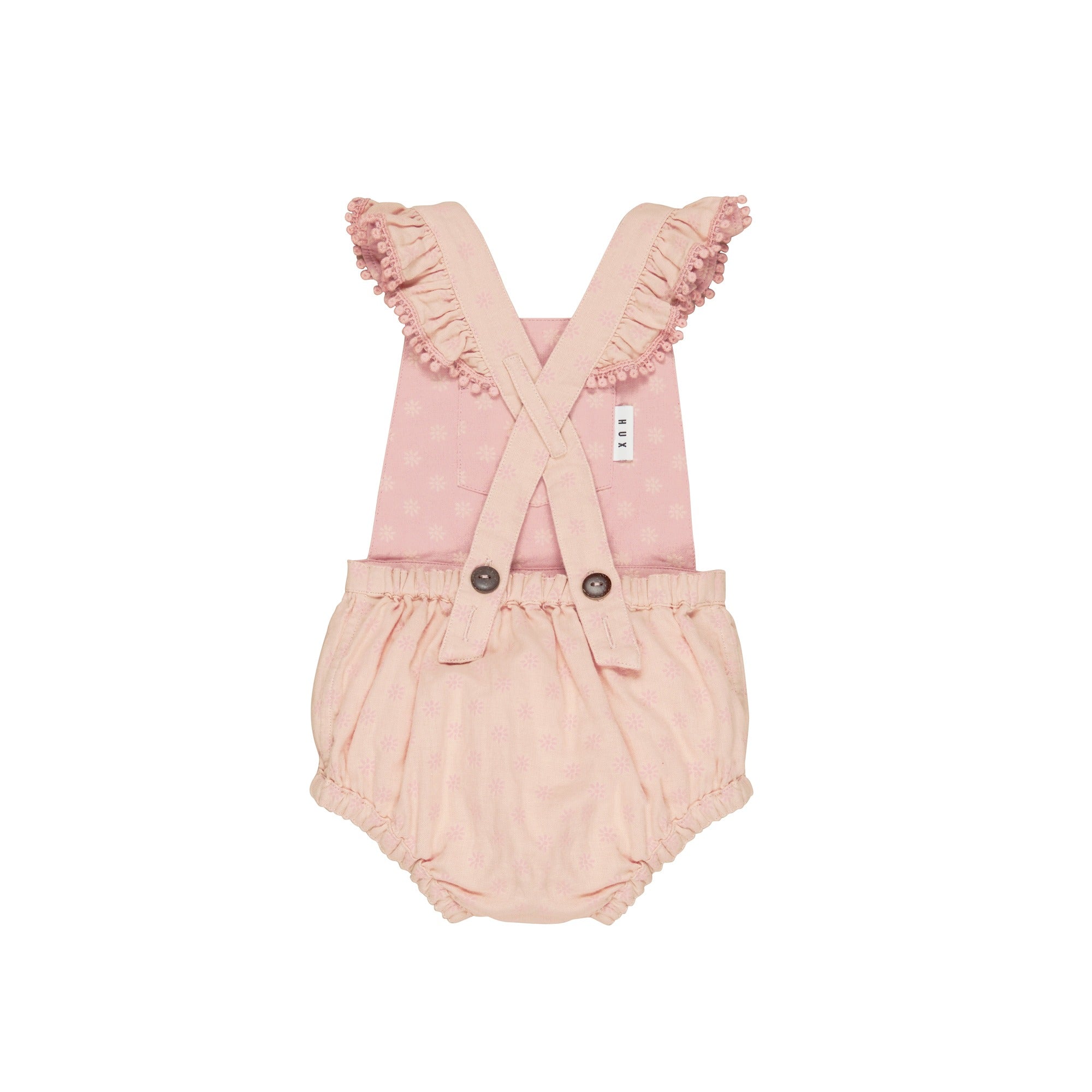 Huxbaby Daisy Reversible Playsuit - Dusty Rose + Sunkiss