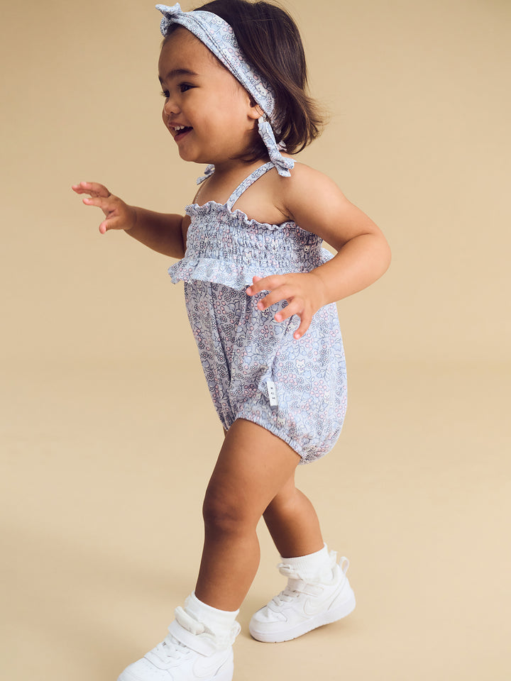 Huxbaby Bluebell Floral Bubble Onesie
