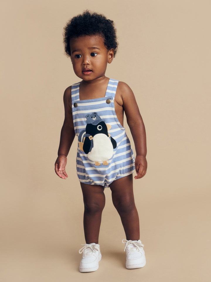 Huxbaby Percy Stripe Onesie - Lake