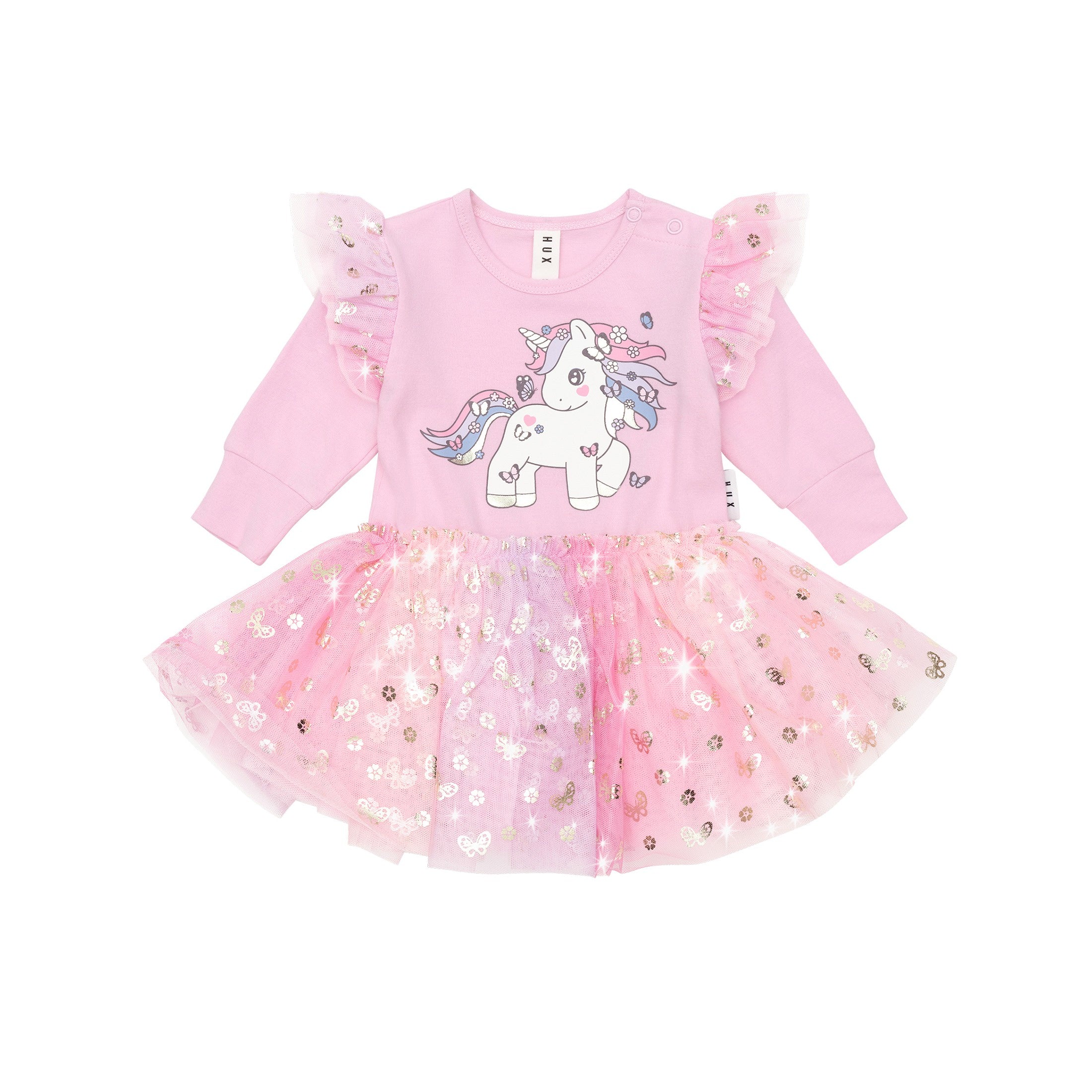 Huxbaby Butterfly Unicorn Ballet Onesie