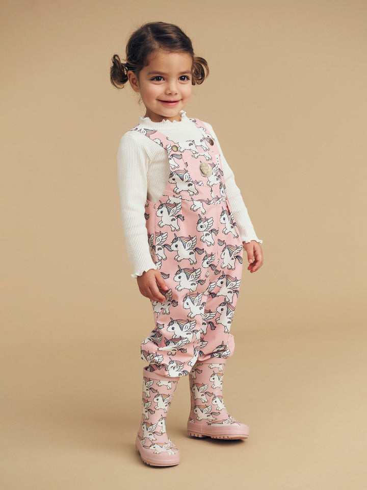 Huxbaby Magical Unicorn Puddle Suit - Rosebud