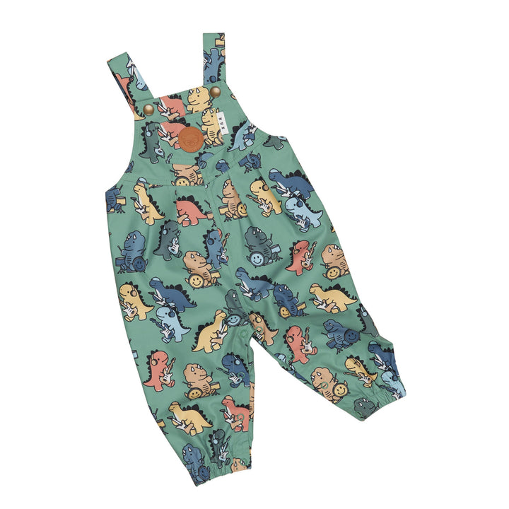 Huxbaby Dino Band Puddle Suit - Winter Green