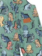 Dino Band Puddle Suit - Winter Green