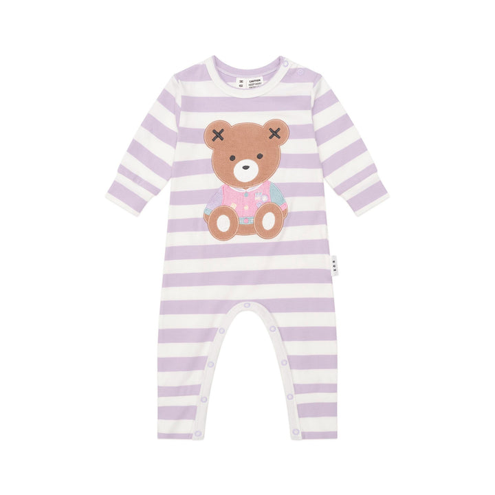 Huxbaby College Hux Orchid Stripe Romper