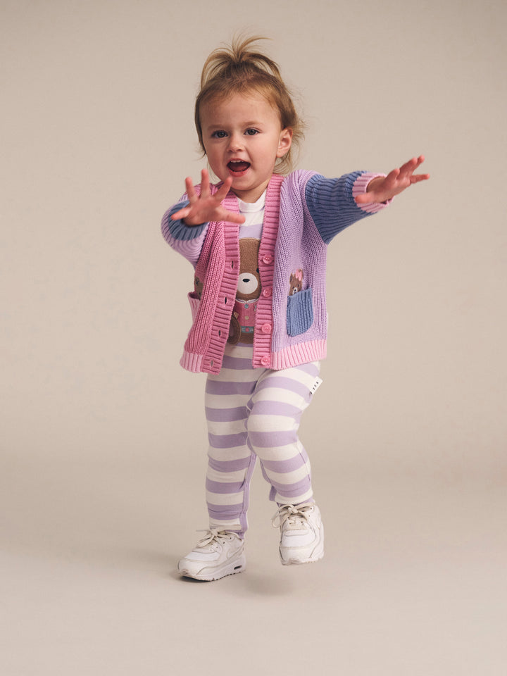 Huxbaby College Hux Orchid Stripe Romper