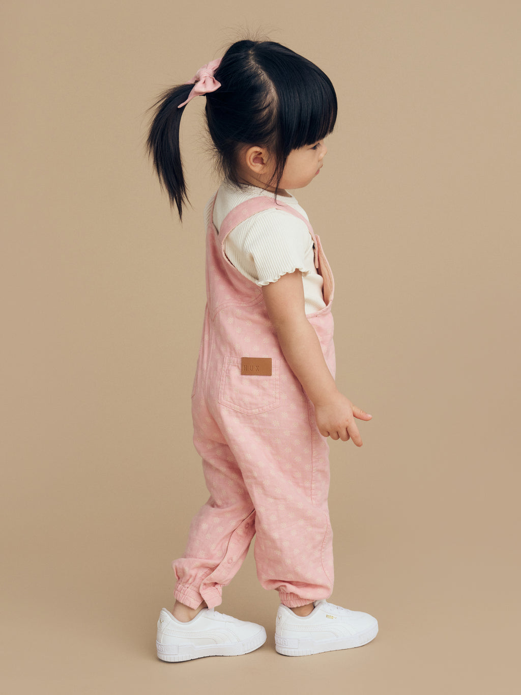 Huxbaby Daisy Reversible Overalls - Dusty Rose + Sunkiss