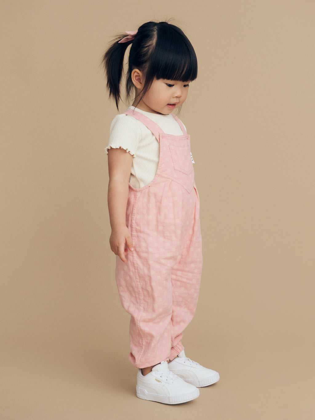 Huxbaby Daisy Reversible Overalls - Dusty Rose + Sunkiss