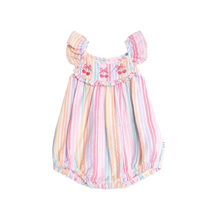 Huxbaby Rainbow Stripe Frill Playsuit