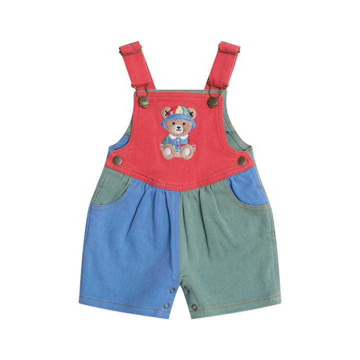 Huxbaby Denim Short Overalls Multicolour