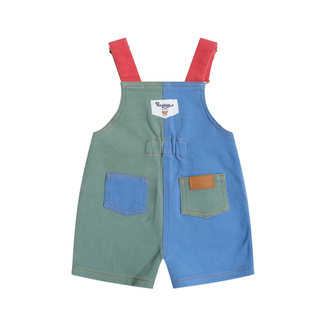 Huxbaby Denim Short Overalls Multicolour